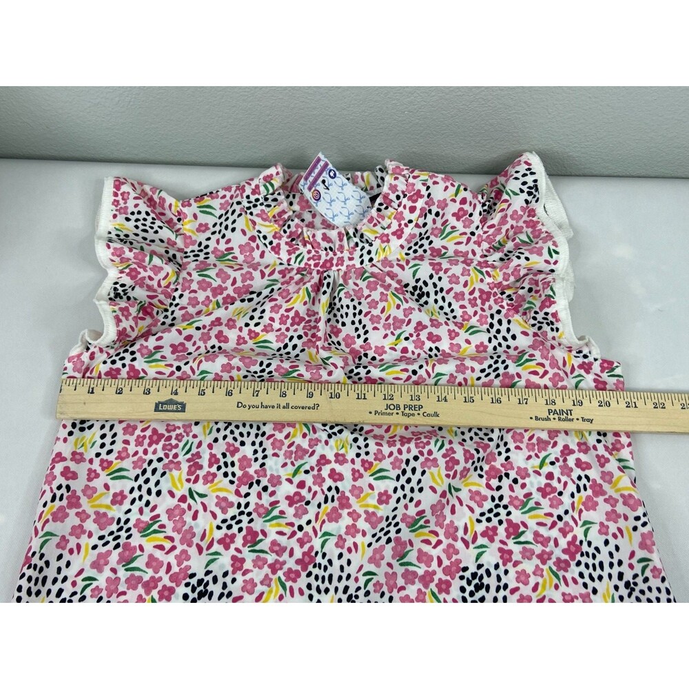Pink Floral Women Large Blouse Ruffle Neck Multi Color Casual Top NWT - Picture 8 of 9